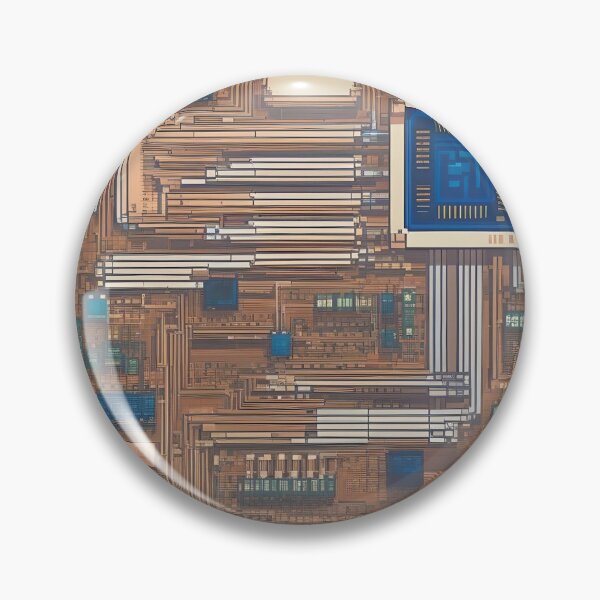 Item preview, Pixelated Motherboard Still Life Abstract Art designed and sold by Esterlane.
