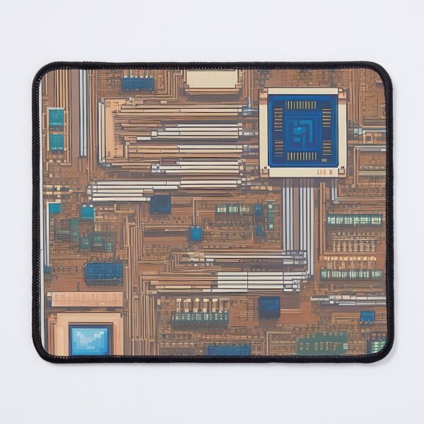 Item preview, Pixelated Motherboard Still Life Abstract Art designed and sold by Esterlane.
