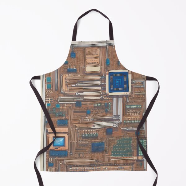 Item preview, Pixelated Motherboard Still Life Abstract Art designed and sold by Esterlane.