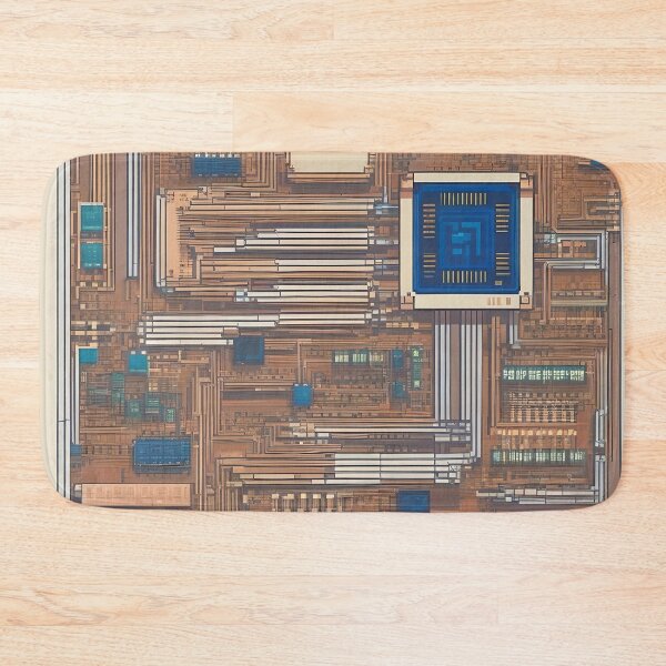 Item preview, Pixelated Motherboard Still Life Abstract Art designed and sold by Esterlane.