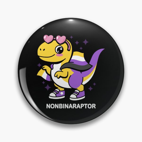 Item preview, Cute Nonbinary Velociraptor LGBTQ Dinosaur designed and sold by BoggsNicolasArt.