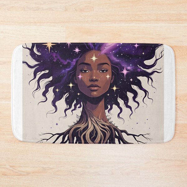 Item preview, Rooted in Earth, Crowned by Stars – Spiritual Afro-Futurist Art Tee designed and sold by modishwelt.
