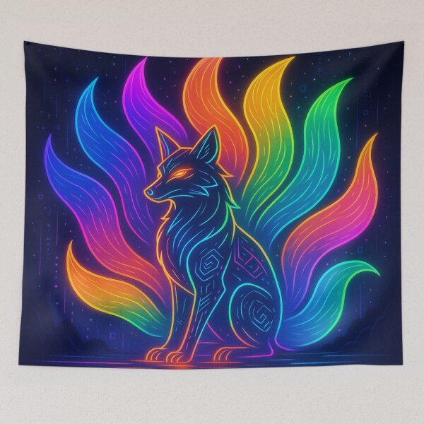 Item preview, Nine-tailed fox designed and sold by mayhaku.