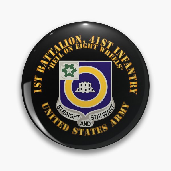 Item preview, Army - 1st Bn, 41st Infantry - DUI - Hell on 8 Wheels designed and sold by Military Insignia Products.