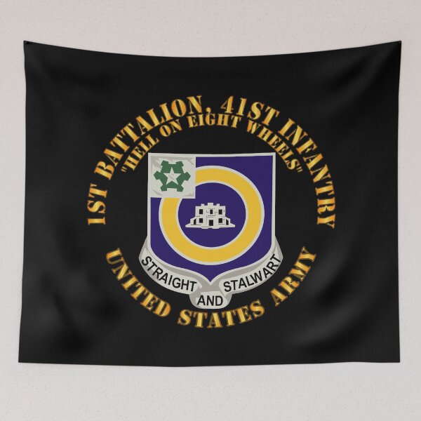 Item preview, Army - 1st Bn, 41st Infantry - DUI - Hell on 8 Wheels designed and sold by Military Insignia Products.