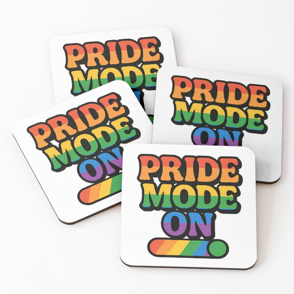 Item preview, Pride Mode On – Rainbow Typography Design designed and sold by Haus Of Sin.