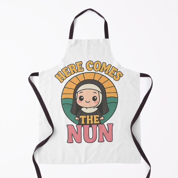Item preview, Here Comes the Nun – Cute Kawaii Nun Cartoon Design designed and sold by Sandy's Cheeky Studio.