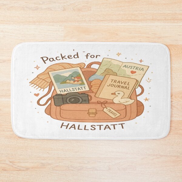 Item preview, Packed for Hallstatt – Vintage Travel Vibes from Austria  designed and sold by Globalcitytees.