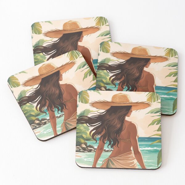 Item preview, AI Generated Boho Tropical Faceless Woman designed and sold by ConnieVZ.