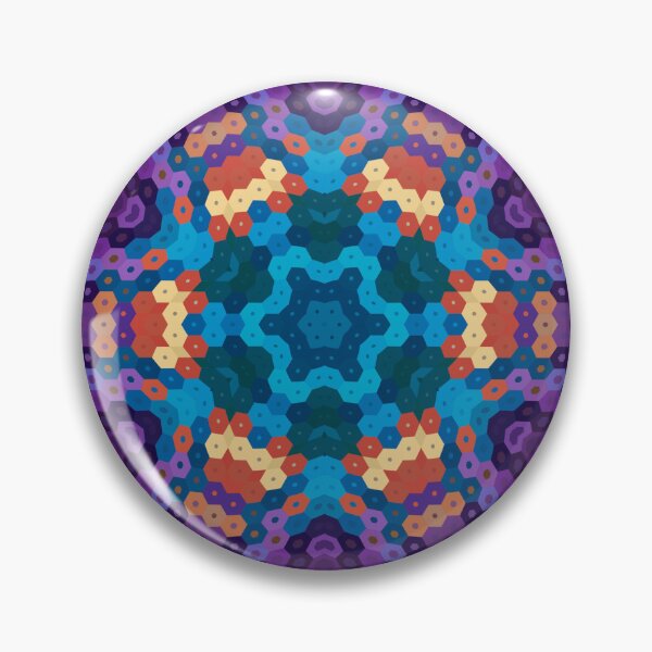 Item preview, Hex Mandala Purple Blue and Orange designed and sold by WormholeOrbital.