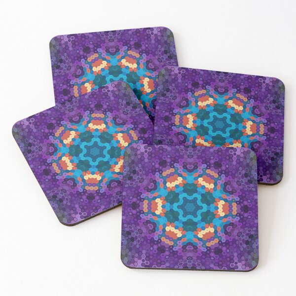 Item preview, Hex Mandala Purple Blue and Orange designed and sold by WormholeOrbital.
