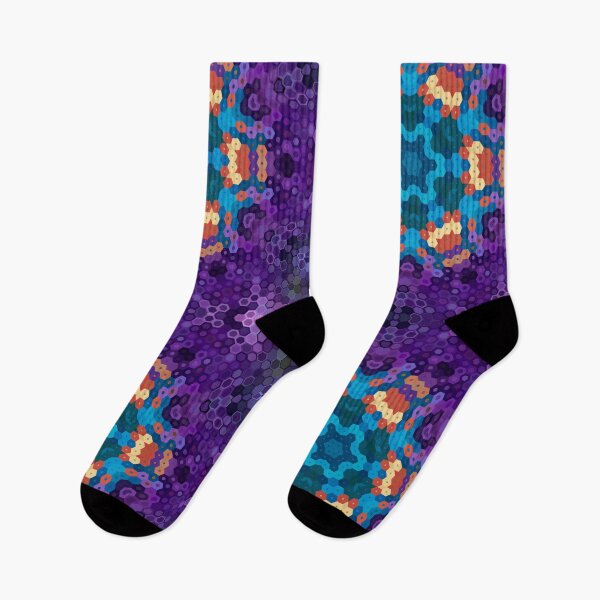 Item preview, Hex Mandala Purple Blue and Orange designed and sold by WormholeOrbital.