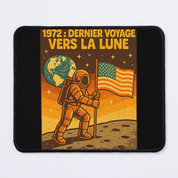 Item preview, 1972 - Apollo 17 - Last Lunar Mission - Vintage 70s Style - Retro Astronaut designed and sold by MyGraphixCraft.