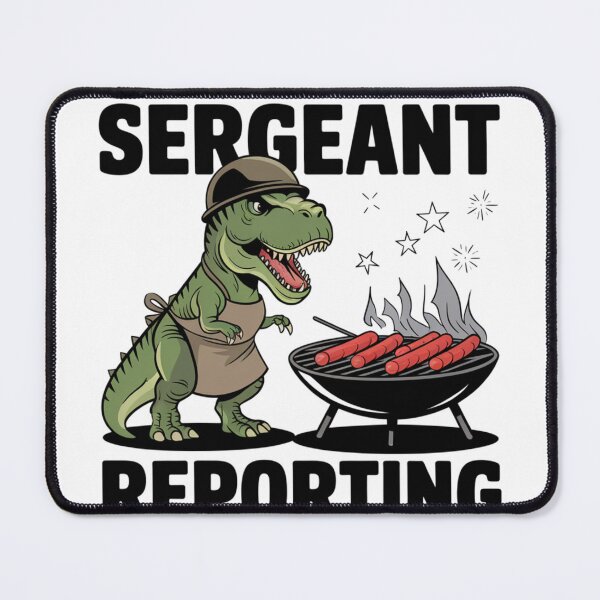 Item preview, Grill Sergeant Reporting for Duty | Funny BBQ Dad Shirt | 4th of July Patriotic Gift designed and sold by Tmino-design.
