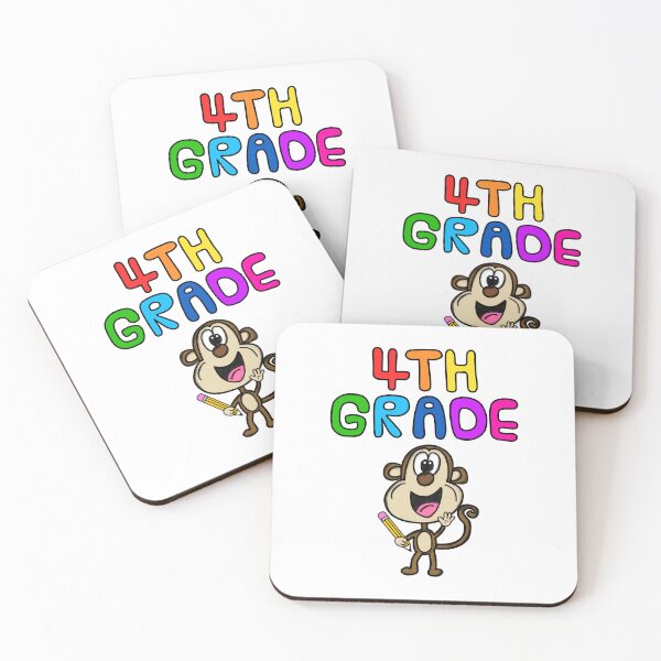 Item preview, School Monkey 4th Grade Teacher, Back To School designed and sold by doodlerob.