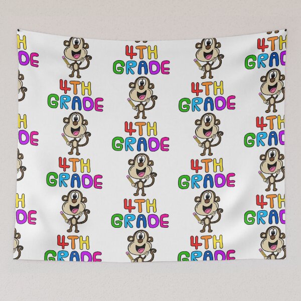 Item preview, School Monkey 4th Grade Teacher, Back To School designed and sold by doodlerob.