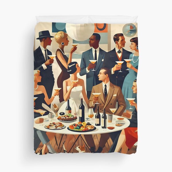 Item preview, Mid Century Modern Art "The Martini Intellectuals"  designed and sold by Lee Hiller Designs.