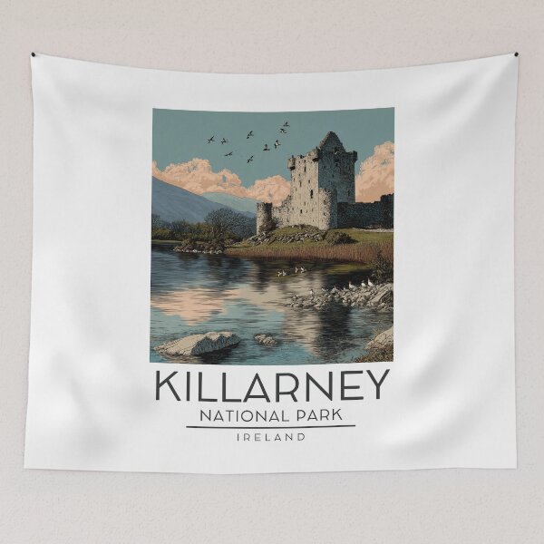 Item preview, A Vintage Illustration of Killarney National Park - Ireland  designed and sold by GoodOldVintage.
