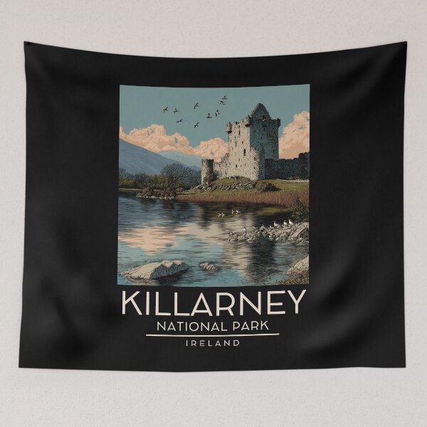 Item preview, A Vintage Illustration of Killarney National Park - Ireland  designed and sold by GoodOldVintage.