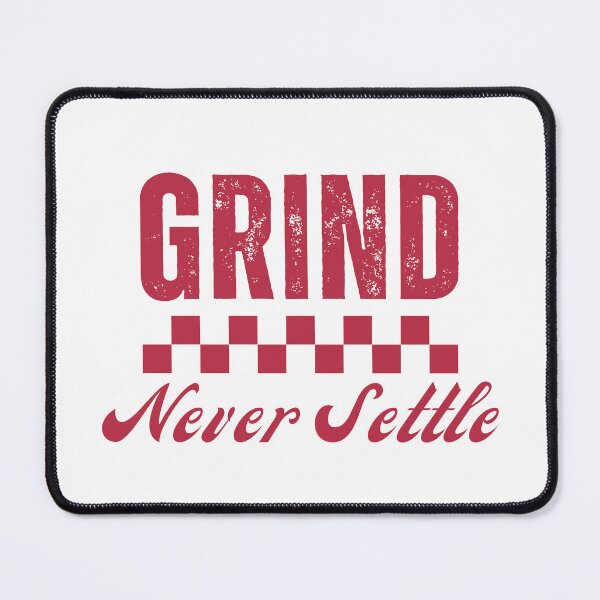 Item preview, Grind Never Settle – Checkered Flag Motivational Typography T-Shirt Design designed and sold by LeoraAtelier.