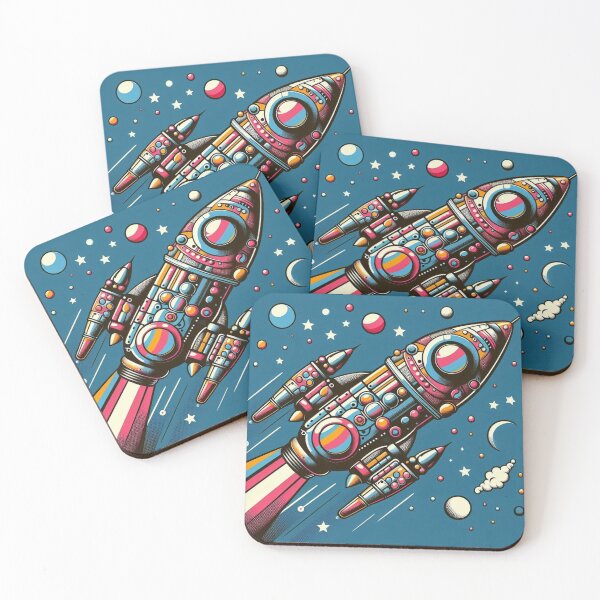 Item preview, Colorful Spaceship  designed and sold by Dogandesighn.