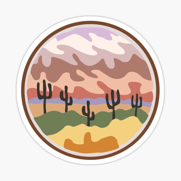 Item preview, Abstract boho desert with cacti designed and sold by Luamor.