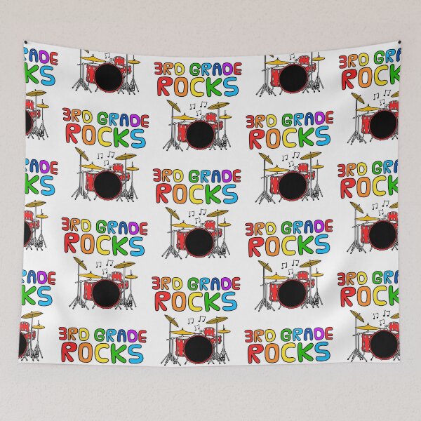 Item preview, 3rd Grade Rocks, Drums, Back To School designed and sold by doodlerob.