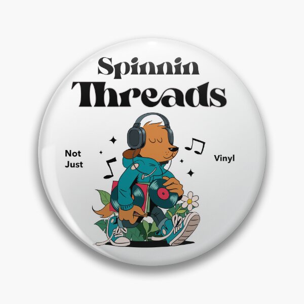 Item preview, Spinnin Threads Not Just Vinyl music vinyl dj  designed and sold by Tee-Shirt-Topia.