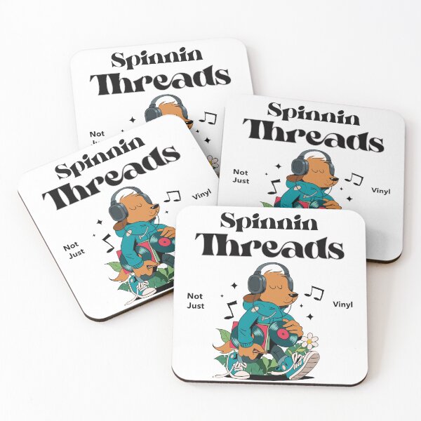 Item preview, Spinnin Threads Not Just Vinyl music vinyl dj  designed and sold by Tee-Shirt-Topia.