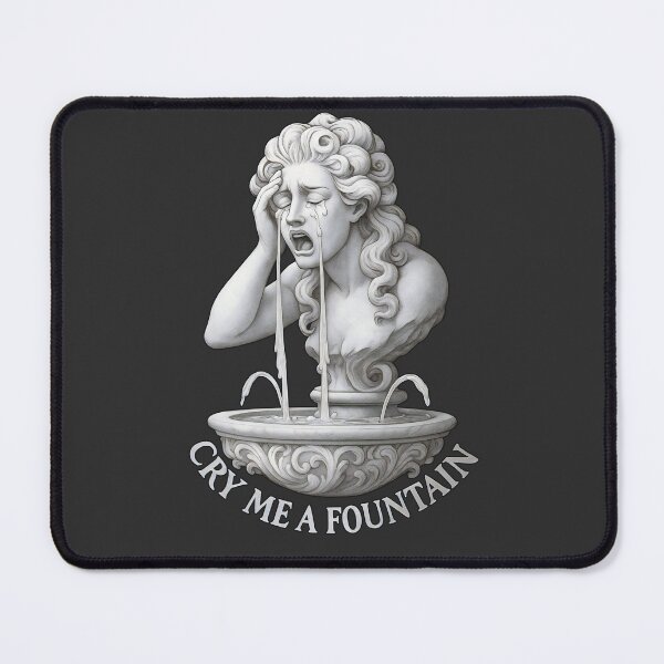 Item preview, Cry Me a Fountain Statue Design – Dramatic Marble Bust with Sarcastic Tears designed and sold by Shoot-The-Moon.