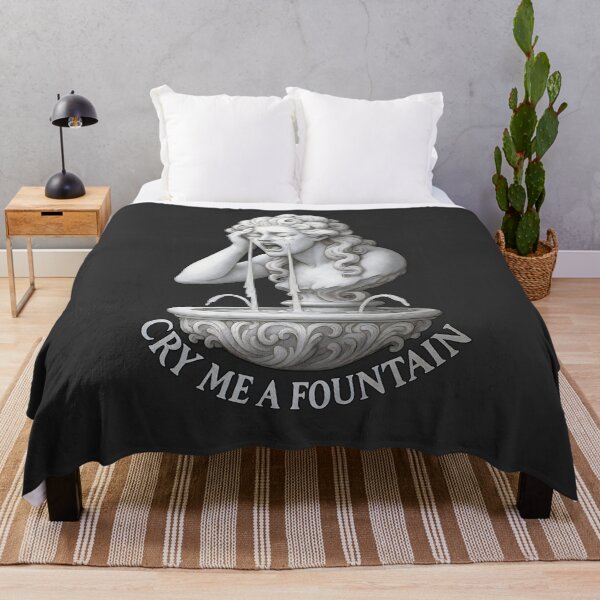 Item preview, Cry Me a Fountain Statue Design – Dramatic Marble Bust with Sarcastic Tears designed and sold by Shoot-The-Moon.