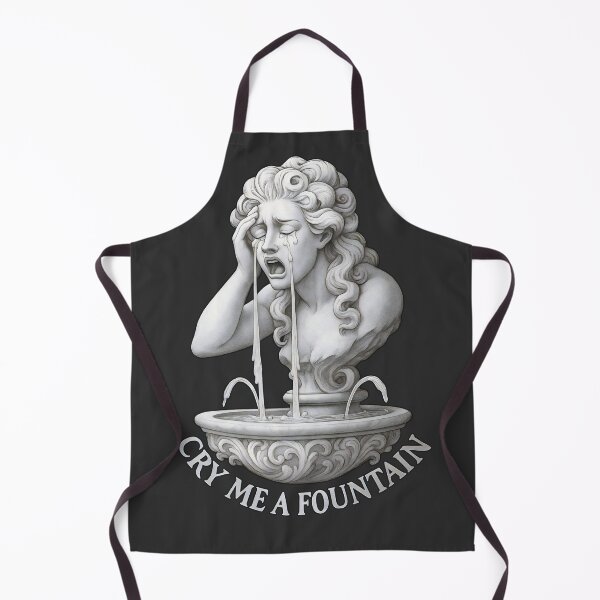 Item preview, Cry Me a Fountain Statue Design – Dramatic Marble Bust with Sarcastic Tears designed and sold by Shoot-The-Moon.