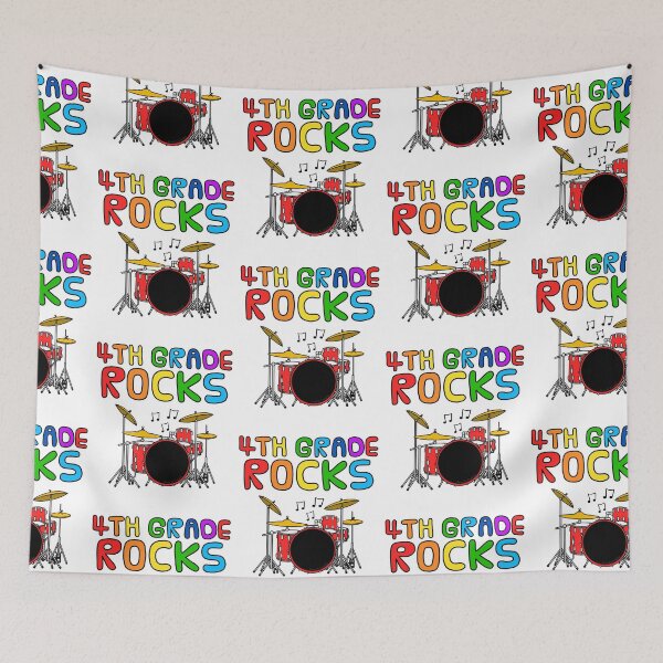 Item preview, 4th Grade Rocks, Drums, Back To School designed and sold by doodlerob.