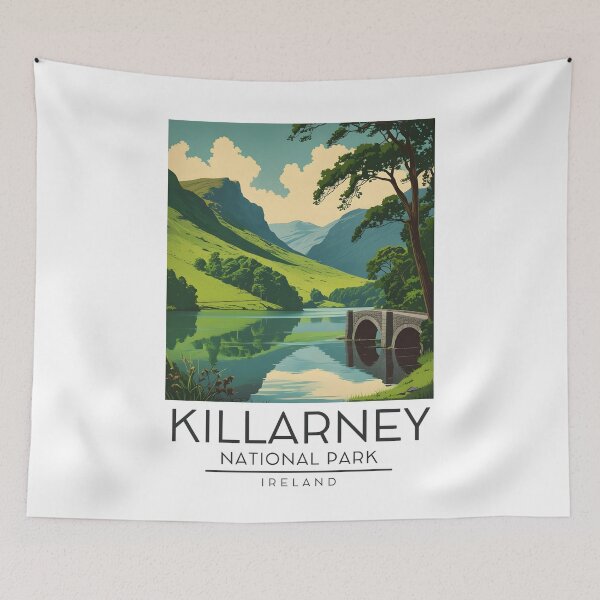 Item preview, A Vintage Illustration of Killarney National Park - Ireland  designed and sold by GoodOldVintage.