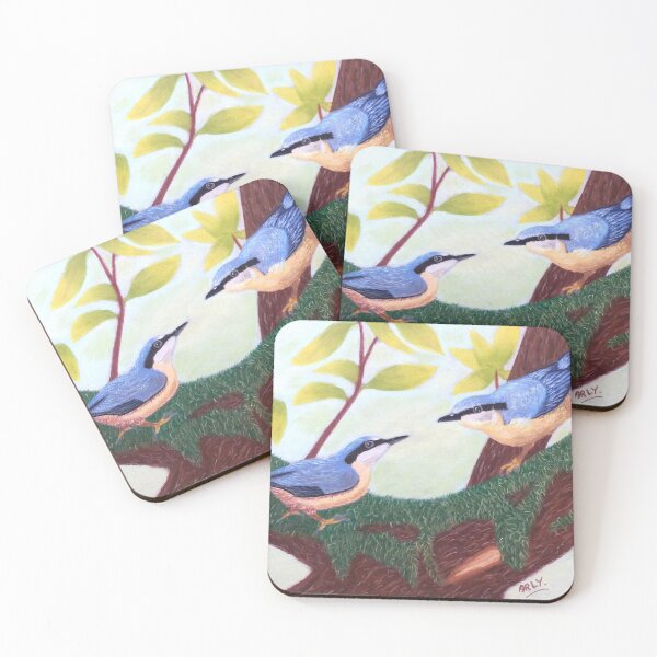Item preview, Pair of Eurasian Nuthatches designed and sold by ARLY-DVL.