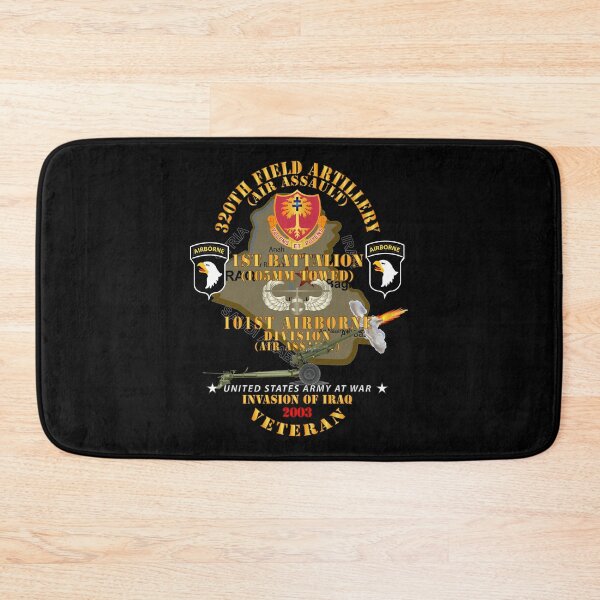 Item preview, Army - 1st Bn, 320th FA, 101st Airborne Div - Invasion - 2003 w AA Badge - w 105mm  Map designed and sold by Military Insignia Products.