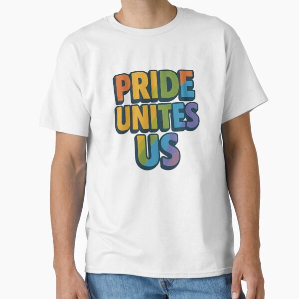 Item preview, Pride Unites Us – Bold Rainbow Text designed and sold by Haus Of Sin.