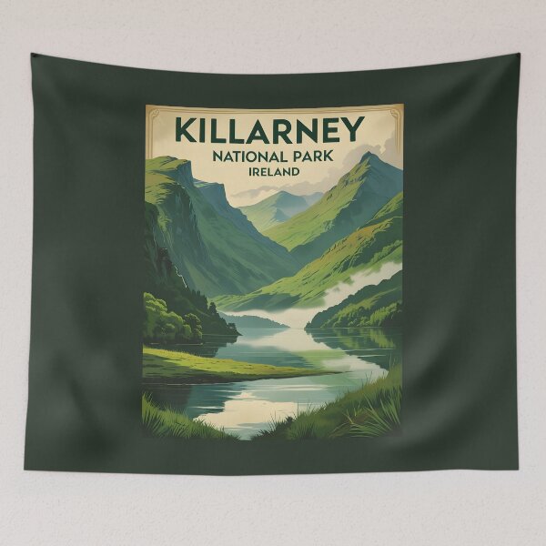 Item preview, A Vintage Illustration of Killarney National Park - Ireland  designed and sold by GoodOldVintage.