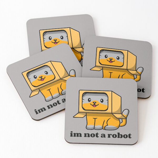 Item preview, im not a robot it's a  cat in a box  designed and sold by Tee-Shirt-Topia.