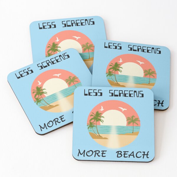 Item preview, Less Screens - More Beach designed and sold by Artful Horizons by Tommy Marblo.