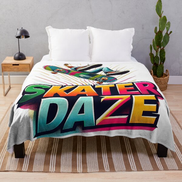 Item preview, skateboard, skater daze, skating designed and sold by TrueArtVibes.
