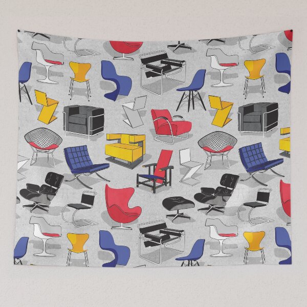Item preview, Have a seat in Bauhaus style and influence // cardboard grey background designed and sold by SelmaCardoso.