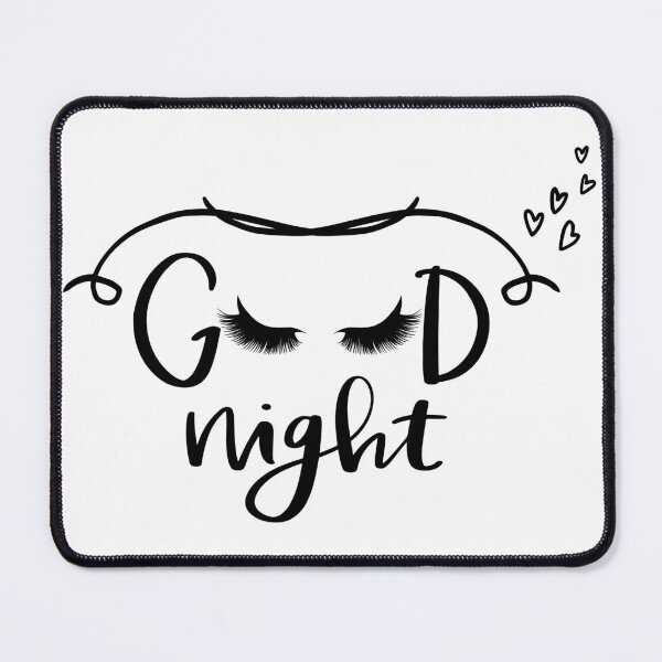 Item preview, Good Night Eyelash Sleep Quote – Cute Minimalist Design designed and sold by MaverickMarks.