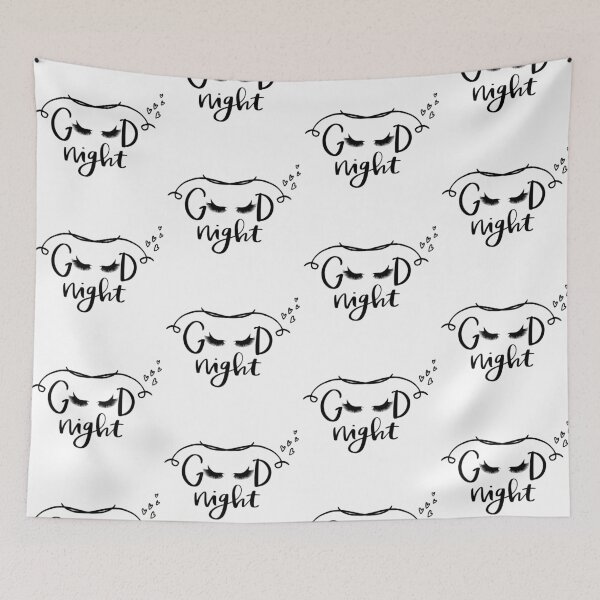 Item preview, Good Night Eyelash Sleep Quote – Cute Minimalist Design designed and sold by MaverickMarks.