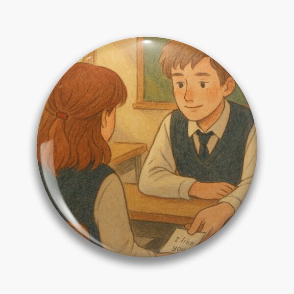 Item preview, Love Note in Class - Vintage School Romance Illustration designed and sold by 奇0904.