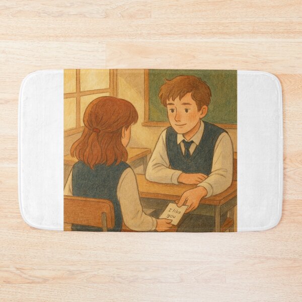 Item preview, Love Note in Class - Vintage School Romance Illustration designed and sold by 奇0904.