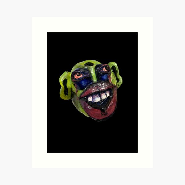 Item preview, clay ceramic abstract character face designed and sold by pascocharacters.