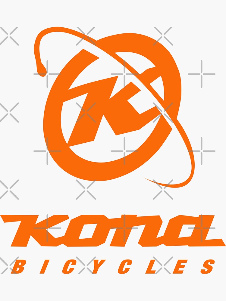 Logo Rétro Avant Vélo Kona en Métal pour cadre Collection
