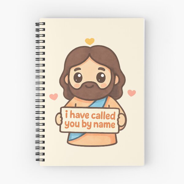 Item preview, Cute Kawaii Jesus Holding "I Have Called You By Name" Sign – Christian Bible Verse designed and sold by stylishdzign.
