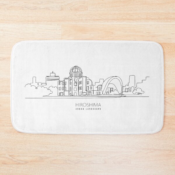 Item preview, Urban Landscape HIROSHIMA - Simple Line Art designed and sold by store-wasabi.